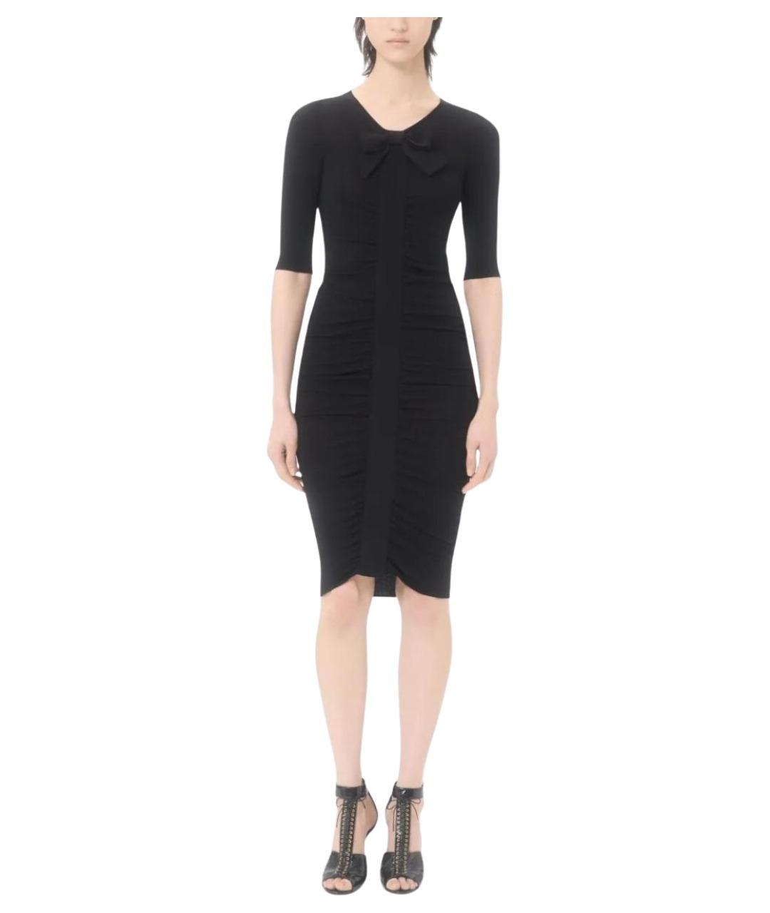 VALENTINO Черное вискозное коктейльное платье, фото 1