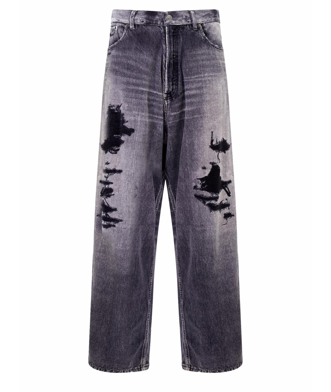 BALENCIAGA Черные хлопковые джинсы клеш, фото 1