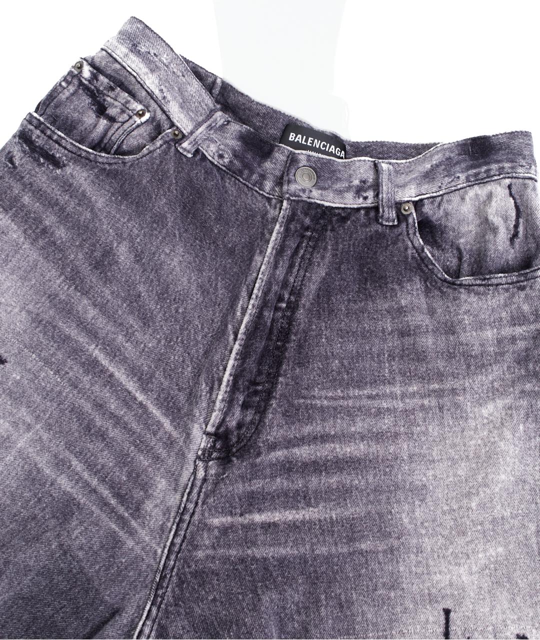 BALENCIAGA Черные хлопковые джинсы клеш, фото 4