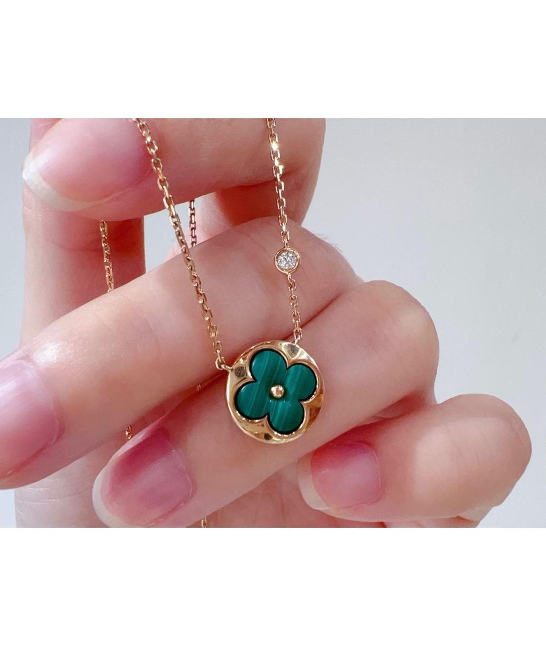 LOUIS VUITTON Зеленые колье из розового золота, фото 2