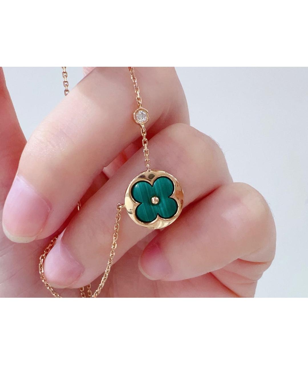 LOUIS VUITTON Зеленые колье из розового золота, фото 3