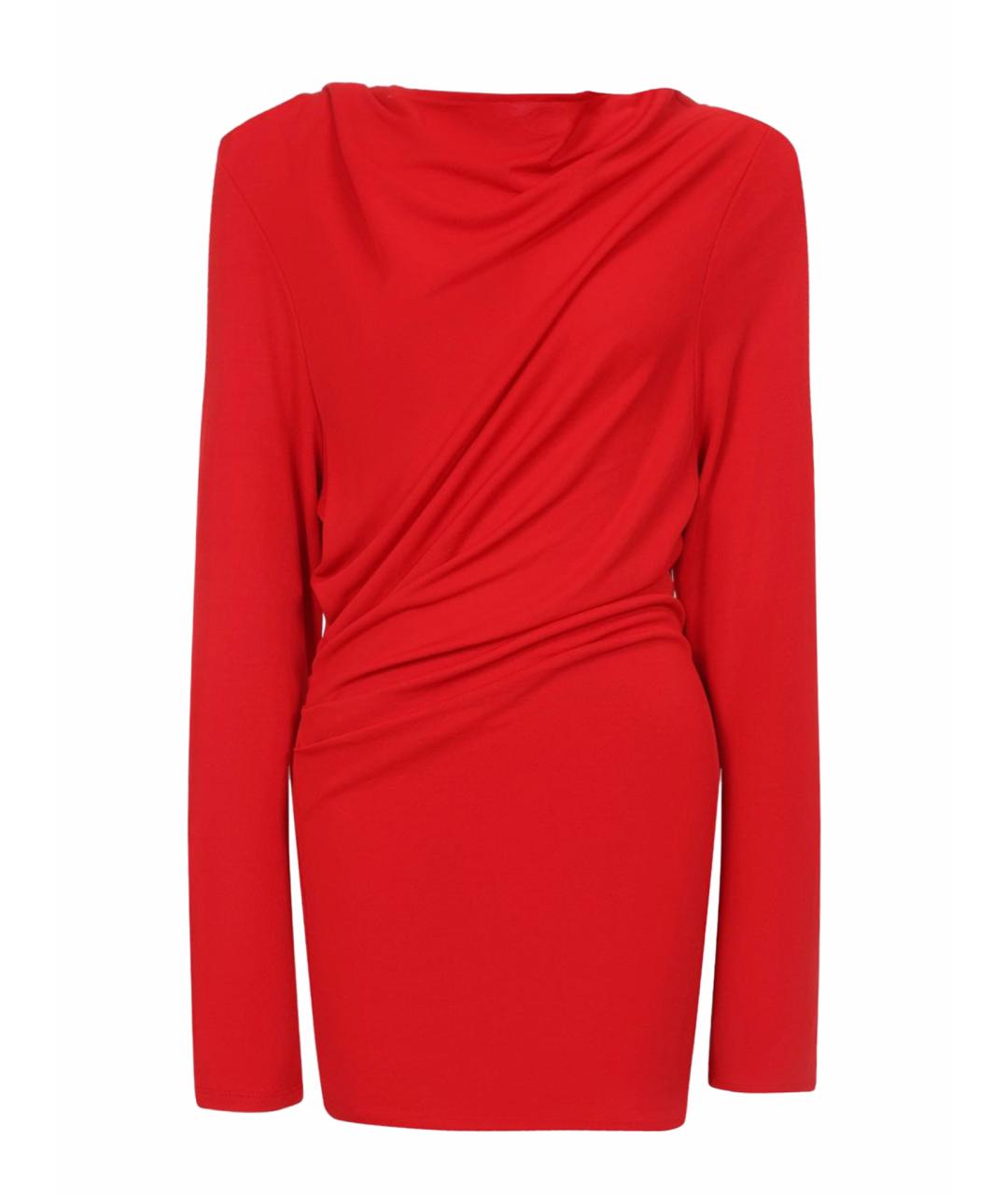 JACQUEMUS Красное вискозное коктейльное платье, фото 1