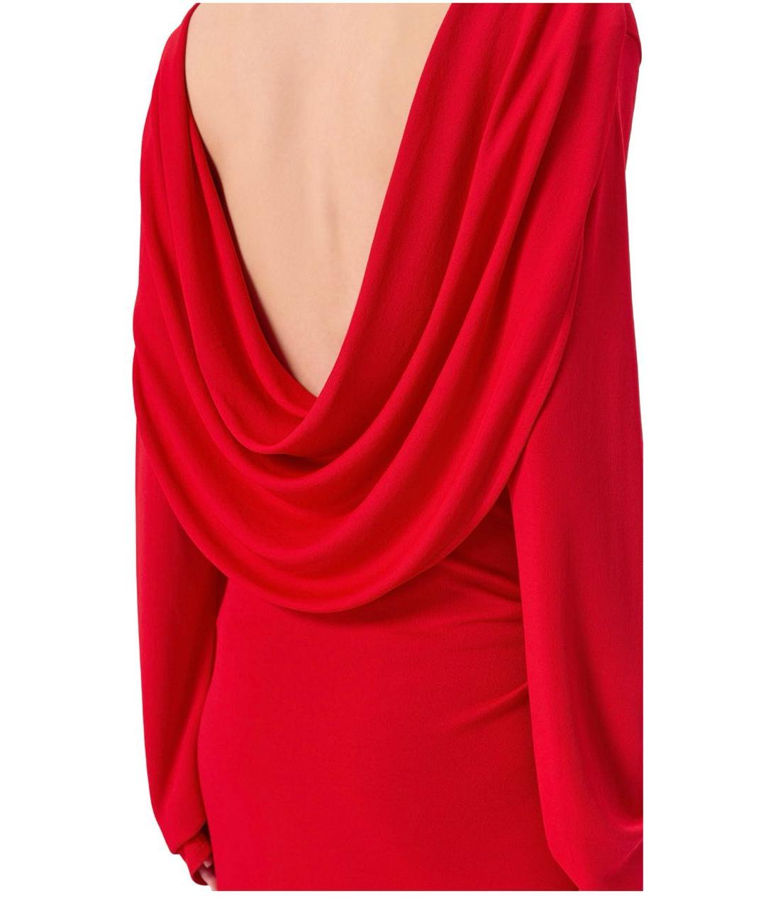 JACQUEMUS Красное вискозное коктейльное платье, фото 4