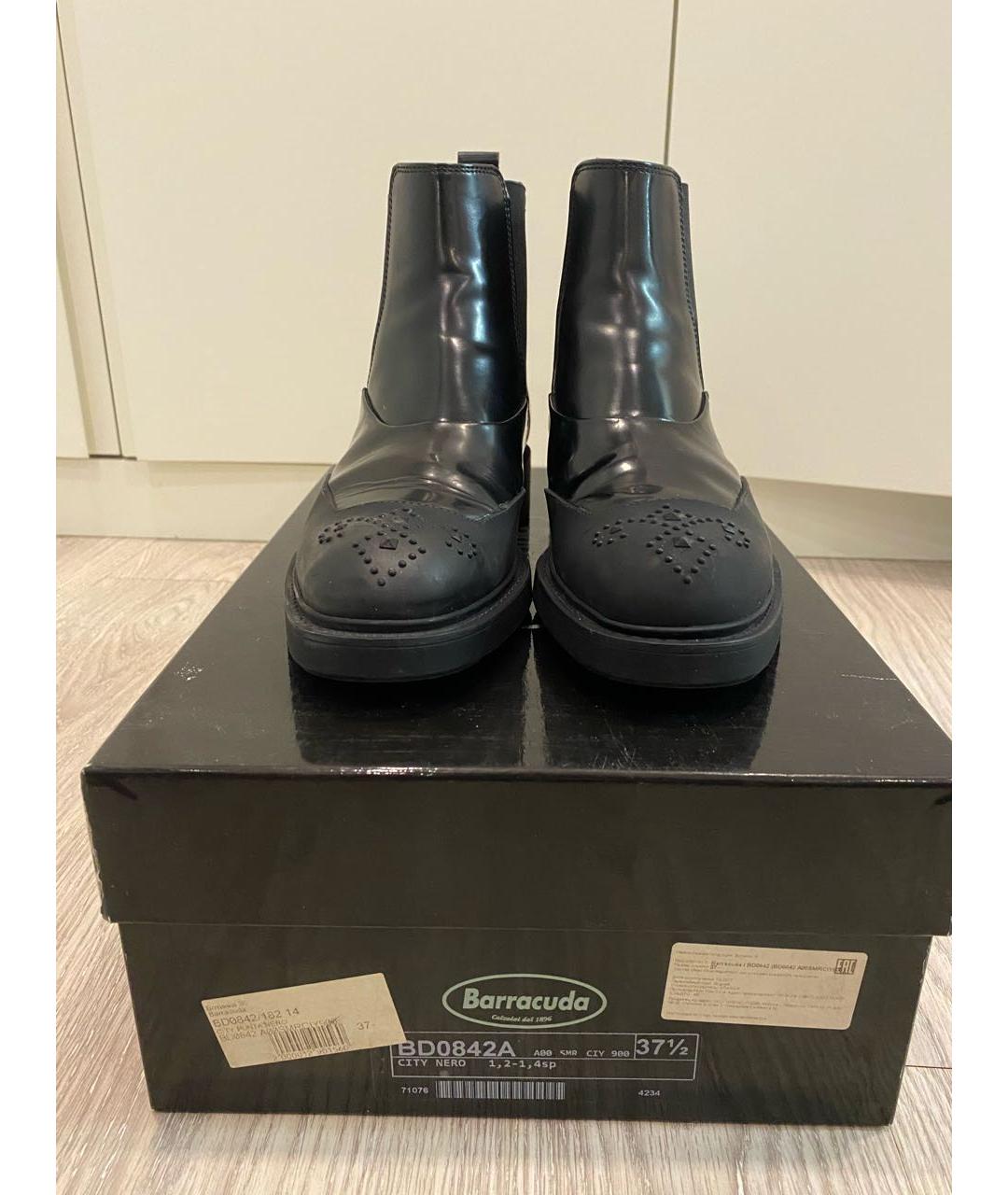 BARRACUDA Черные кожаные полусапоги, фото 2