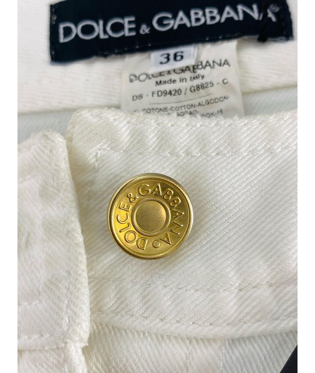 DOLCE&GABBANA Белый хлопковый жакет/пиджак, фото 4