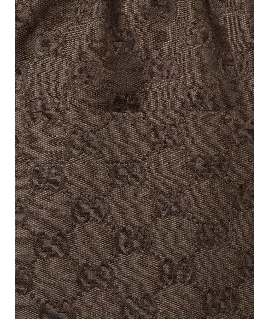 GUCCI Коричневые льняные шорты, фото 5