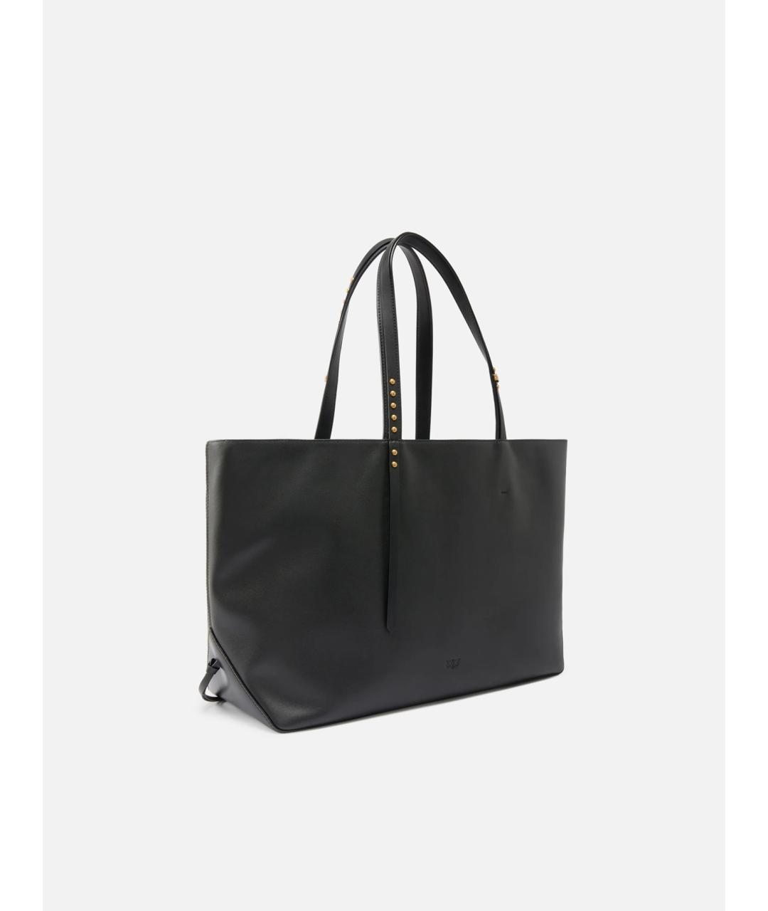 PINKO Черная кожаная сумка тоут, фото 3