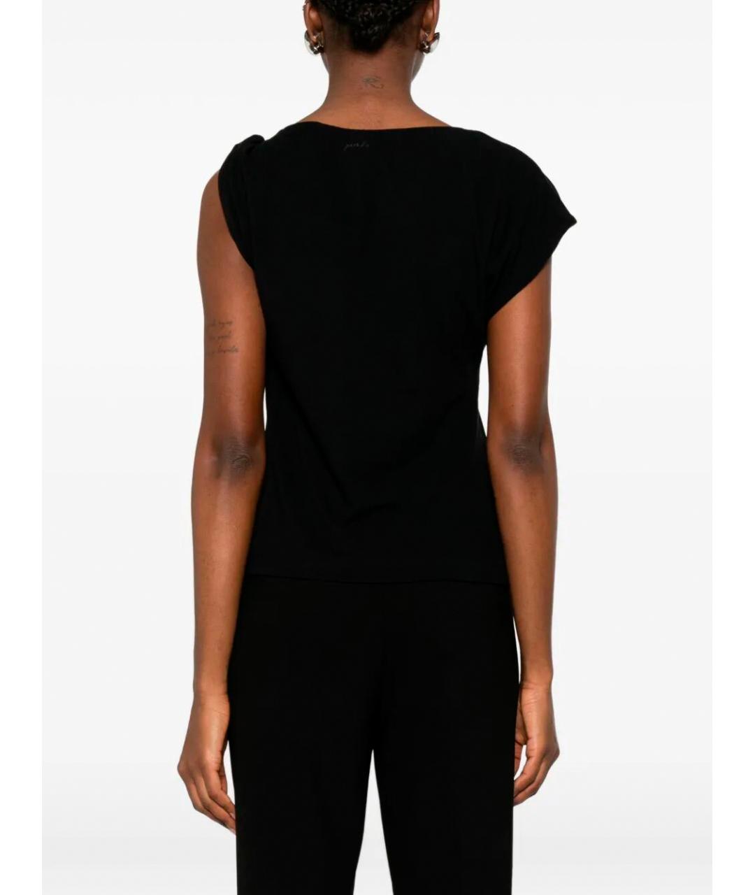 PINKO Черная хлопковая футболка, фото 5