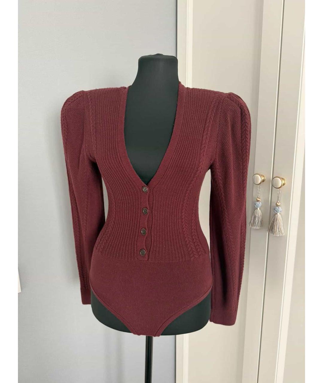 ULYANA SERGEENKO Бордовый кашемировый джемпер / свитер, фото 6