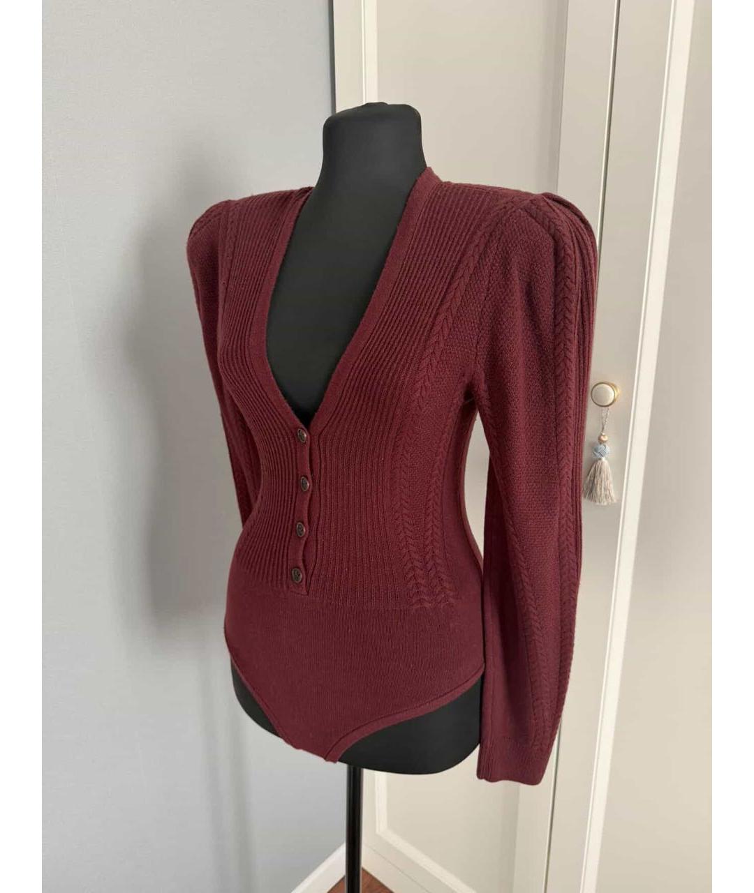 ULYANA SERGEENKO Бордовый кашемировый джемпер / свитер, фото 3