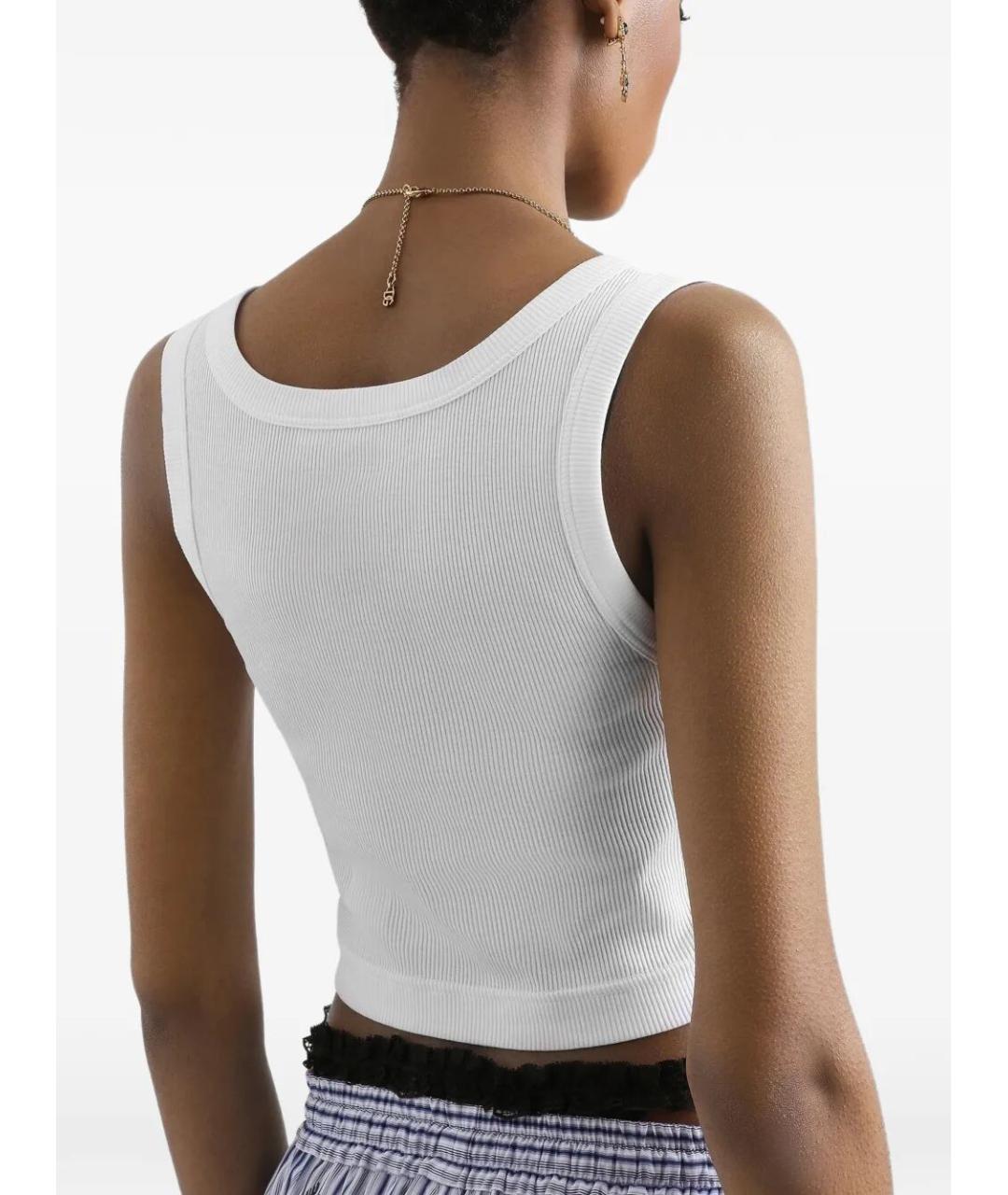 DOLCE&GABBANA Белая хлопковая майка, фото 4