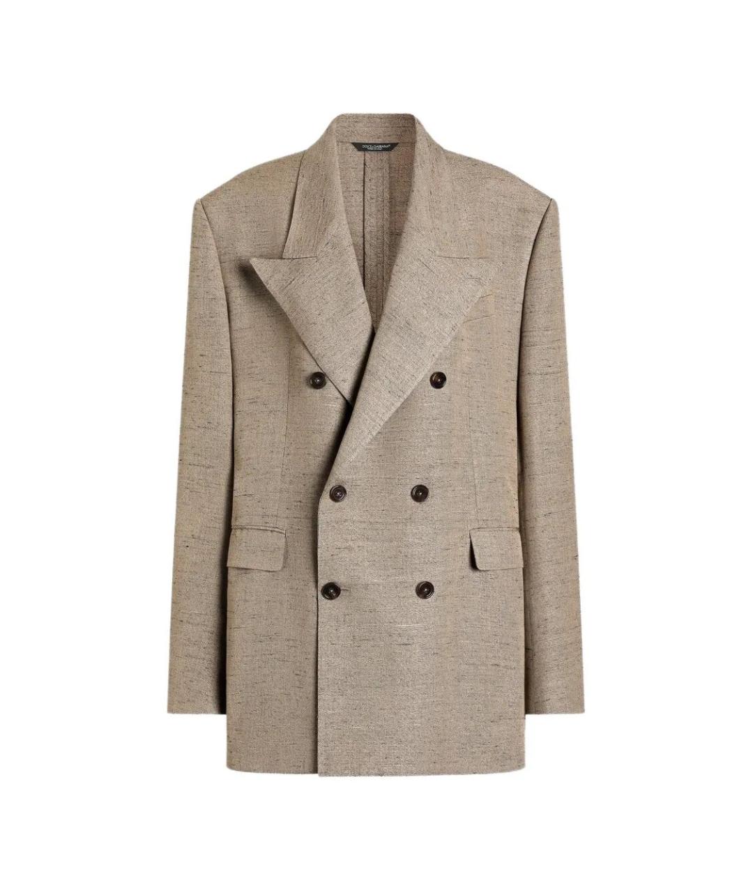 DOLCE&GABBANA Бежевый вискозный жакет/пиджак, фото 1