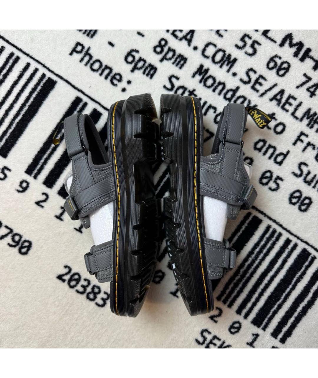 DR. MARTENS Серые текстильные сандалии, фото 3