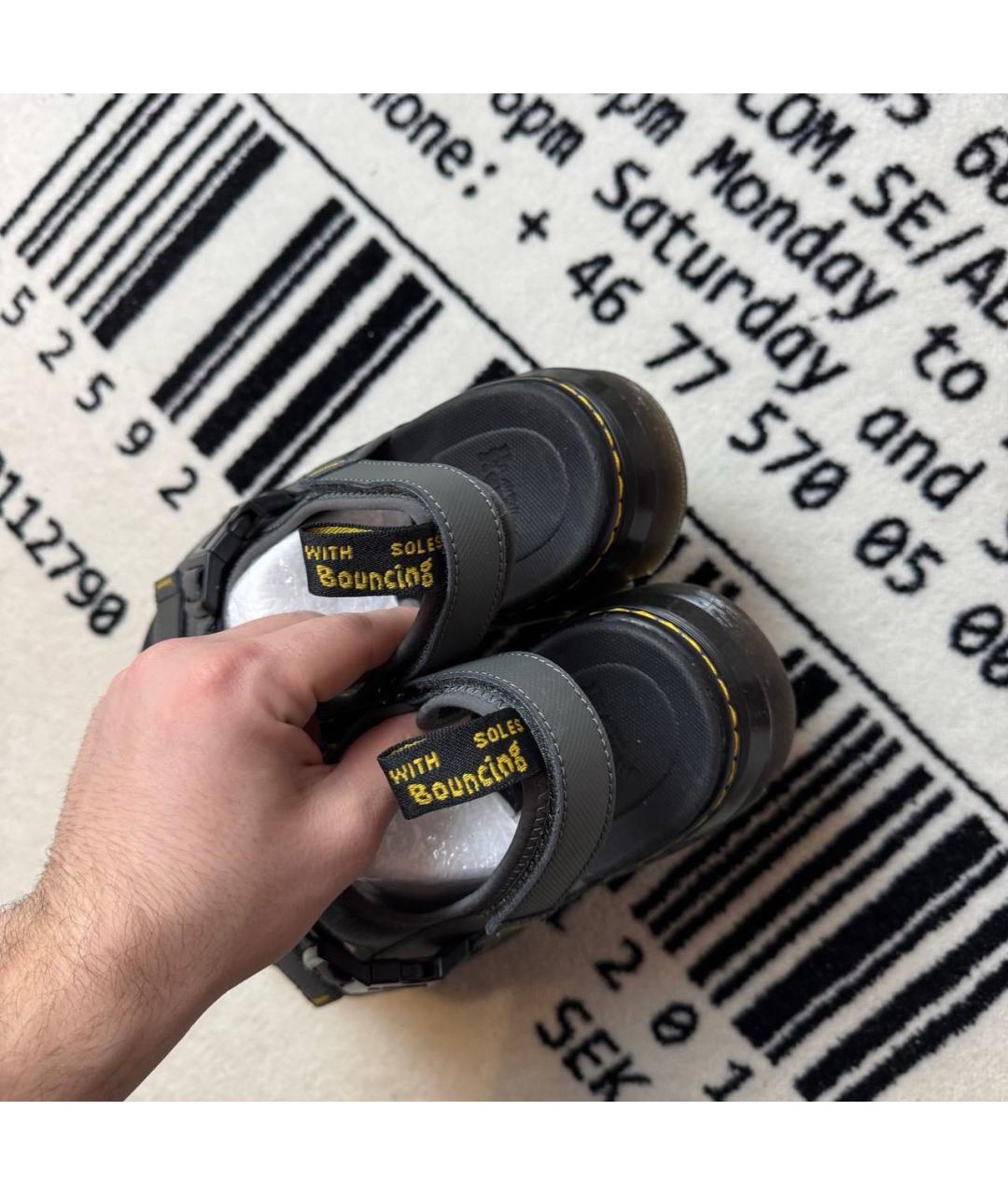 DR. MARTENS Серые текстильные сандалии, фото 4