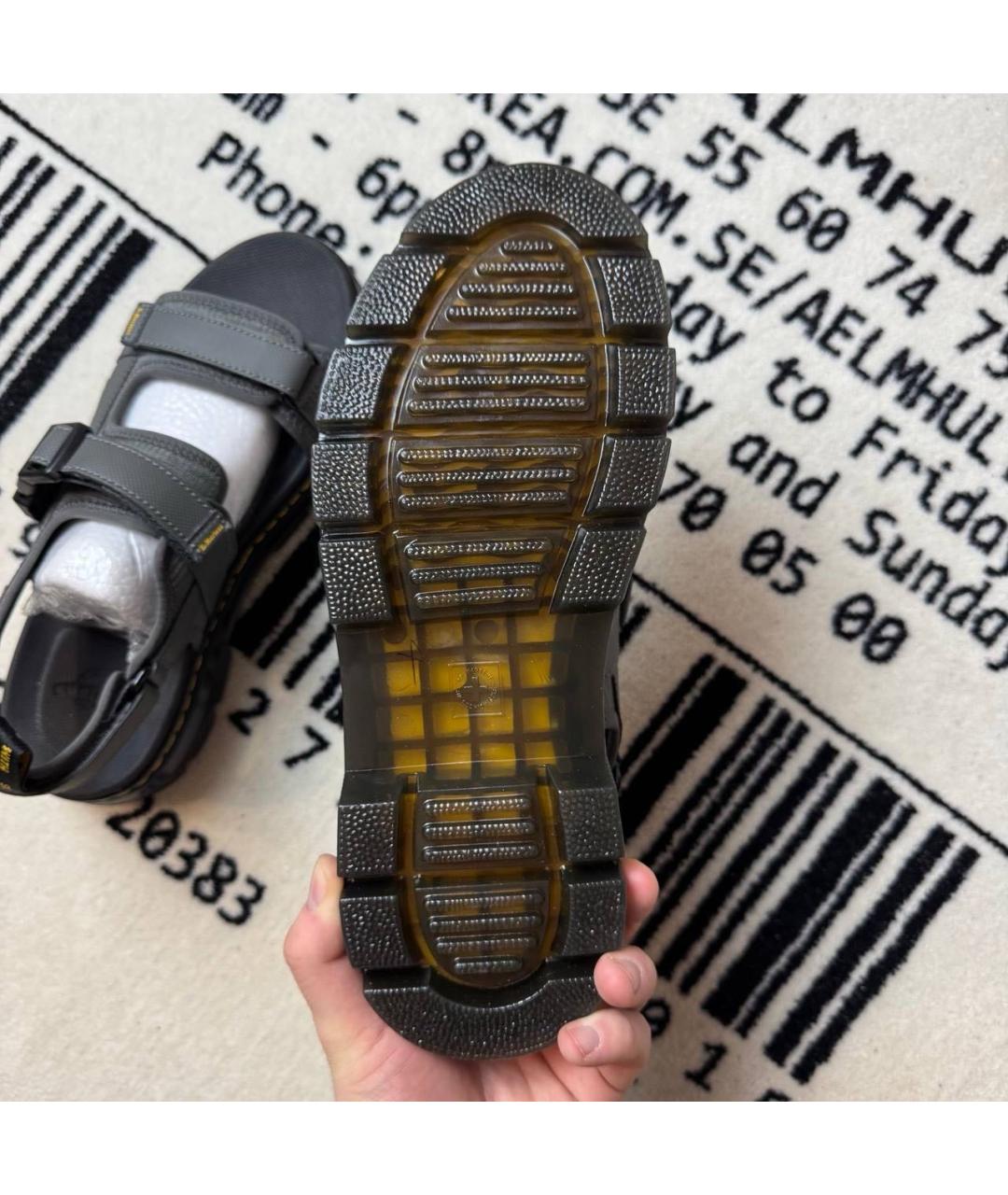 DR. MARTENS Серые текстильные сандалии, фото 5