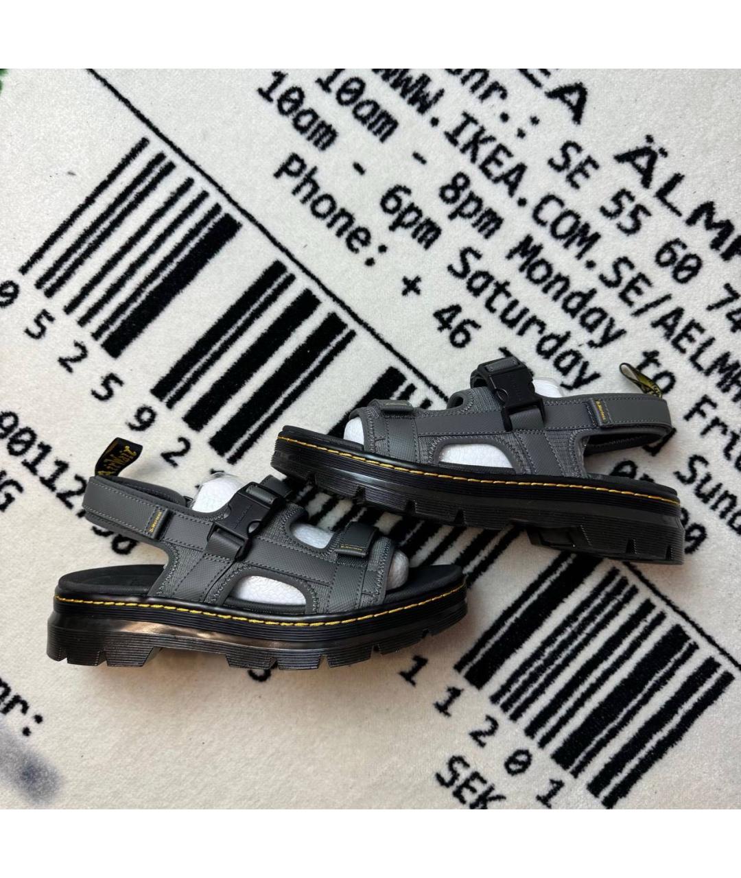 DR. MARTENS Серые текстильные сандалии, фото 6