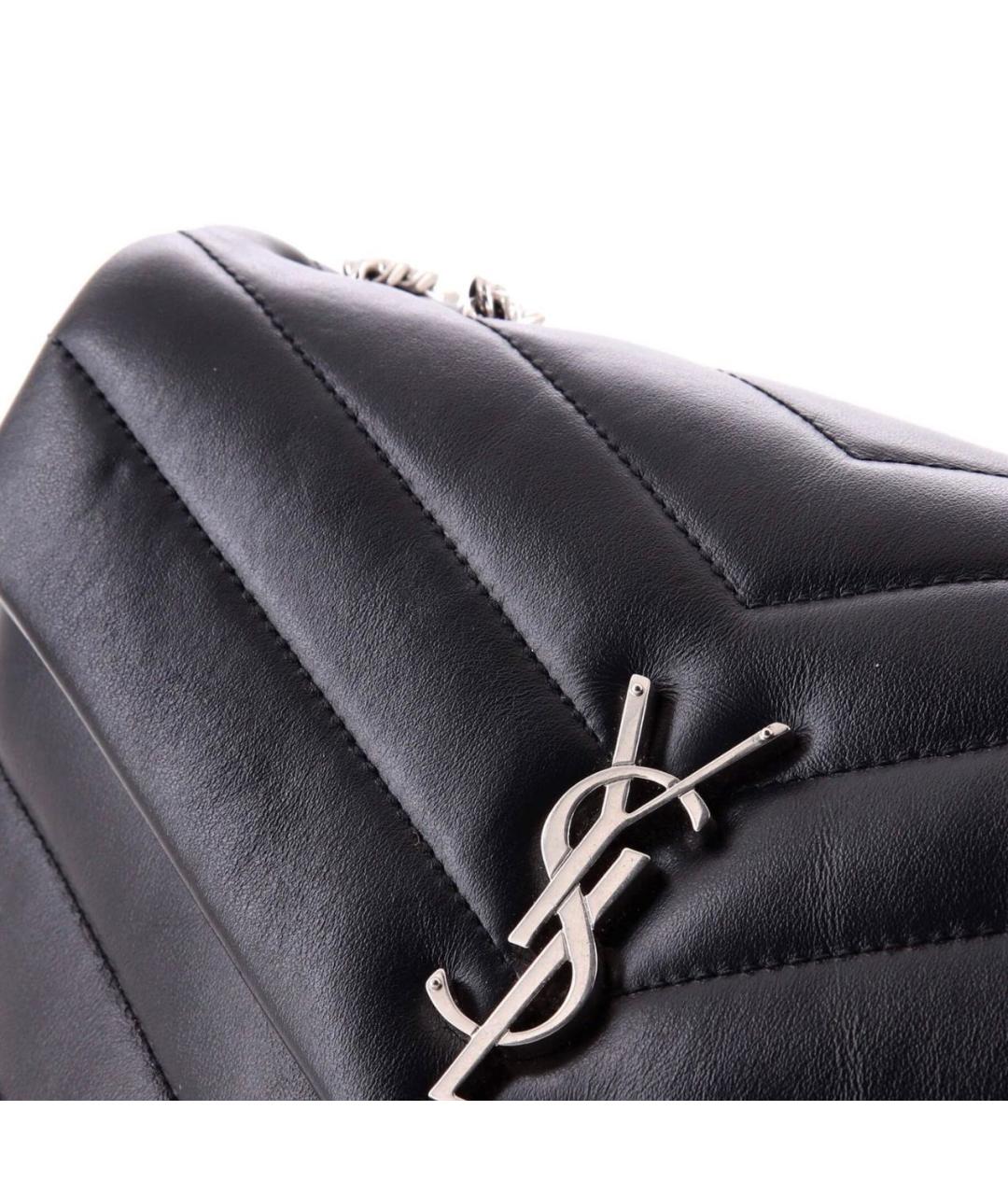 SAINT LAURENT Черная кожаная сумка через плечо, фото 7