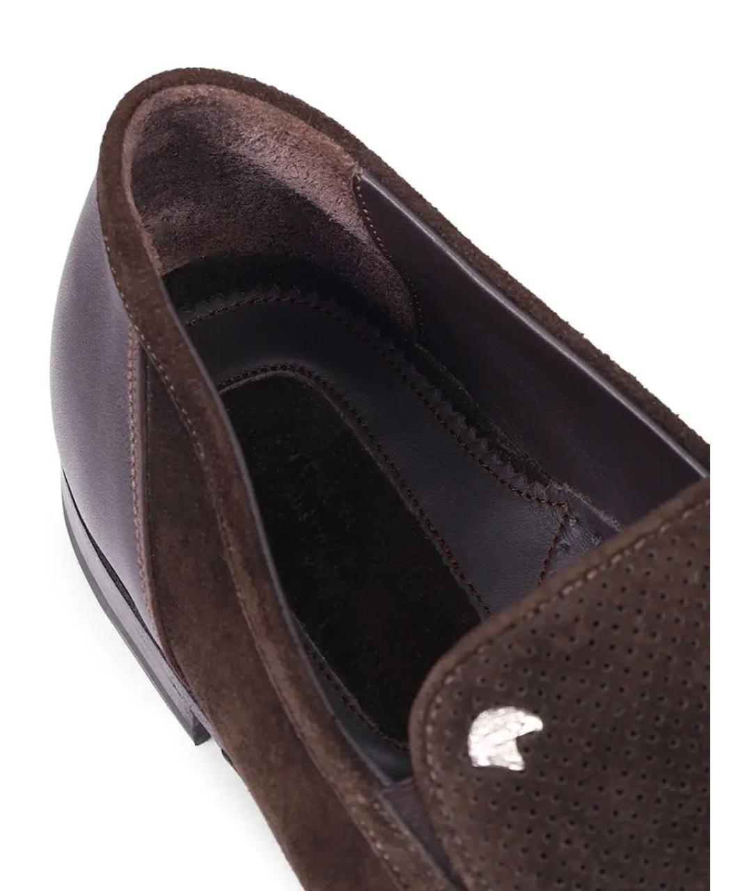 STEFANO RICCI Коричневые замшевые лоферы, фото 3