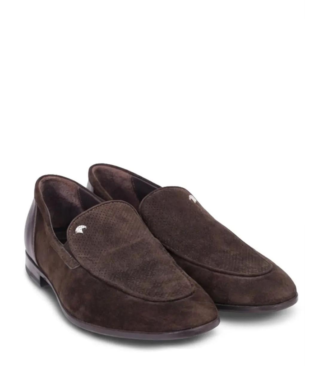STEFANO RICCI Коричневые замшевые лоферы, фото 2