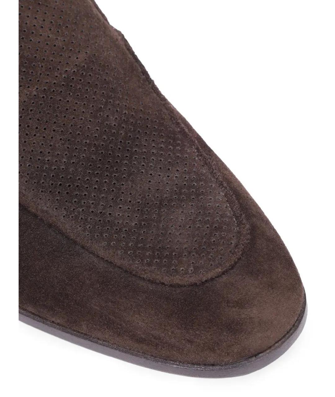 STEFANO RICCI Коричневые замшевые лоферы, фото 4