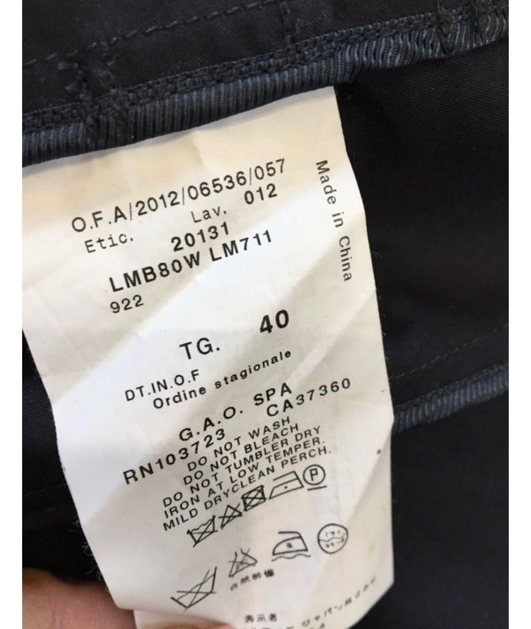 ARMANI COLLEZIONI Темно-синий хлопковый тренч/плащ, фото 6