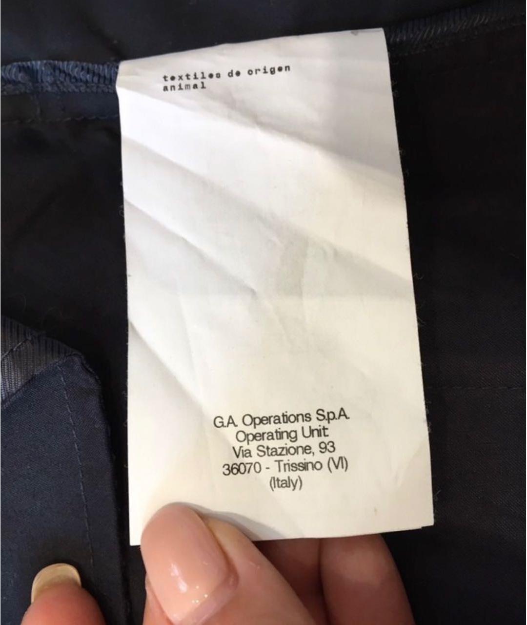 ARMANI COLLEZIONI Темно-синий хлопковый тренч/плащ, фото 7