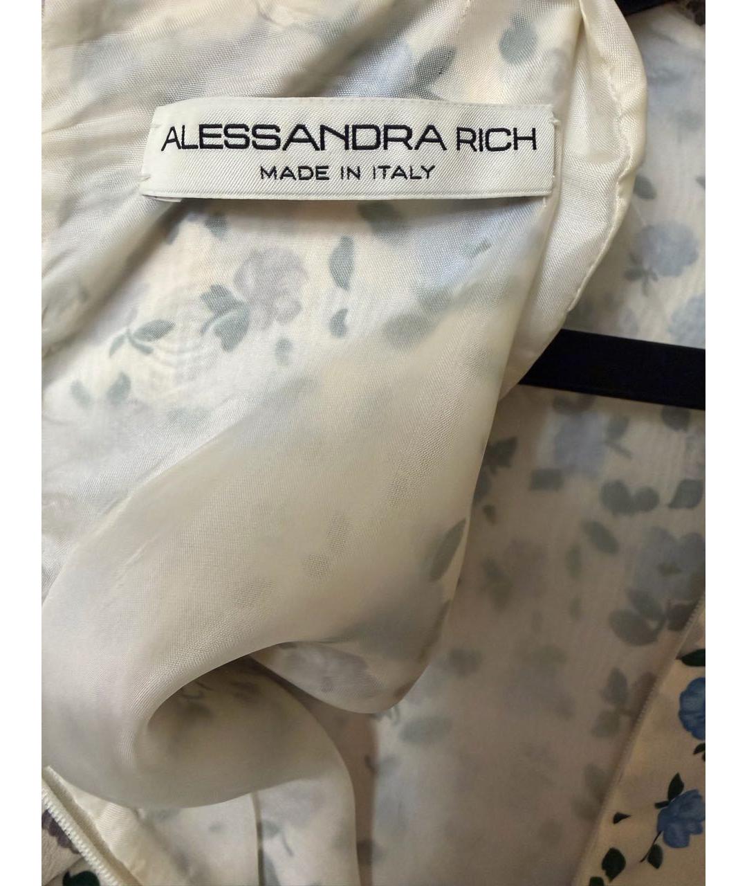 ALESSANDRA RICH Бежевое шелковое платье, фото 3