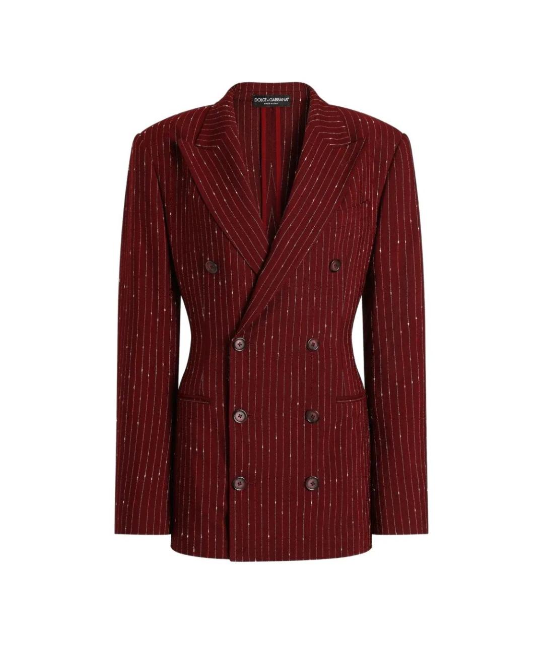 DOLCE&GABBANA Бордовый вискозный жакет/пиджак, фото 1