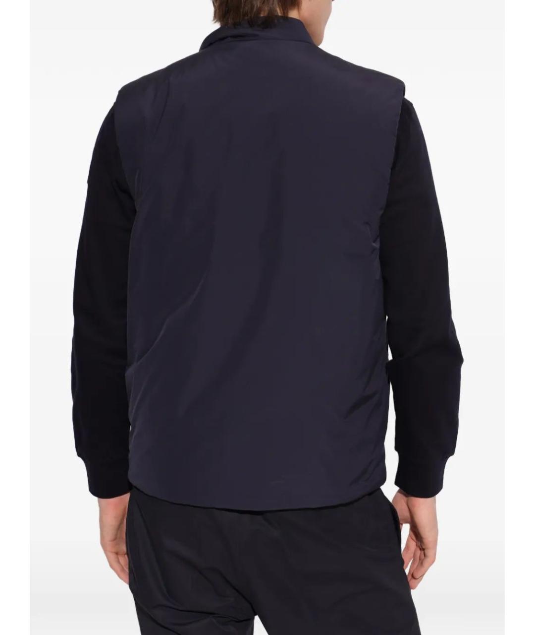 MONCLER Темно-синий полиэстеровый жилет, фото 4