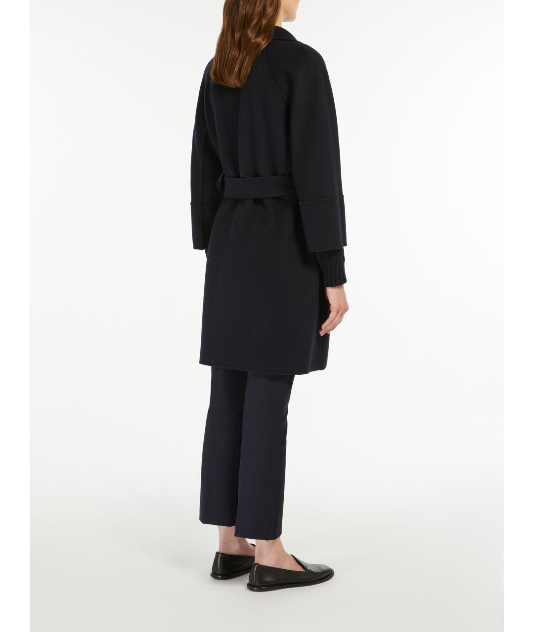 'S MAX MARA Темно-синее шерстяное пальто, фото 3