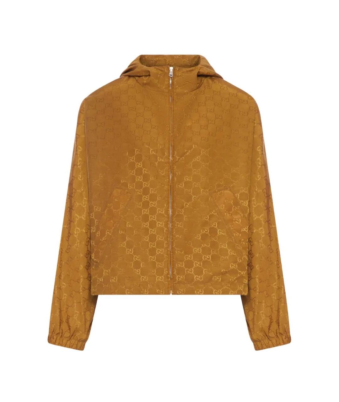 GUCCI Коричневая полиамидовая куртка, фото 1