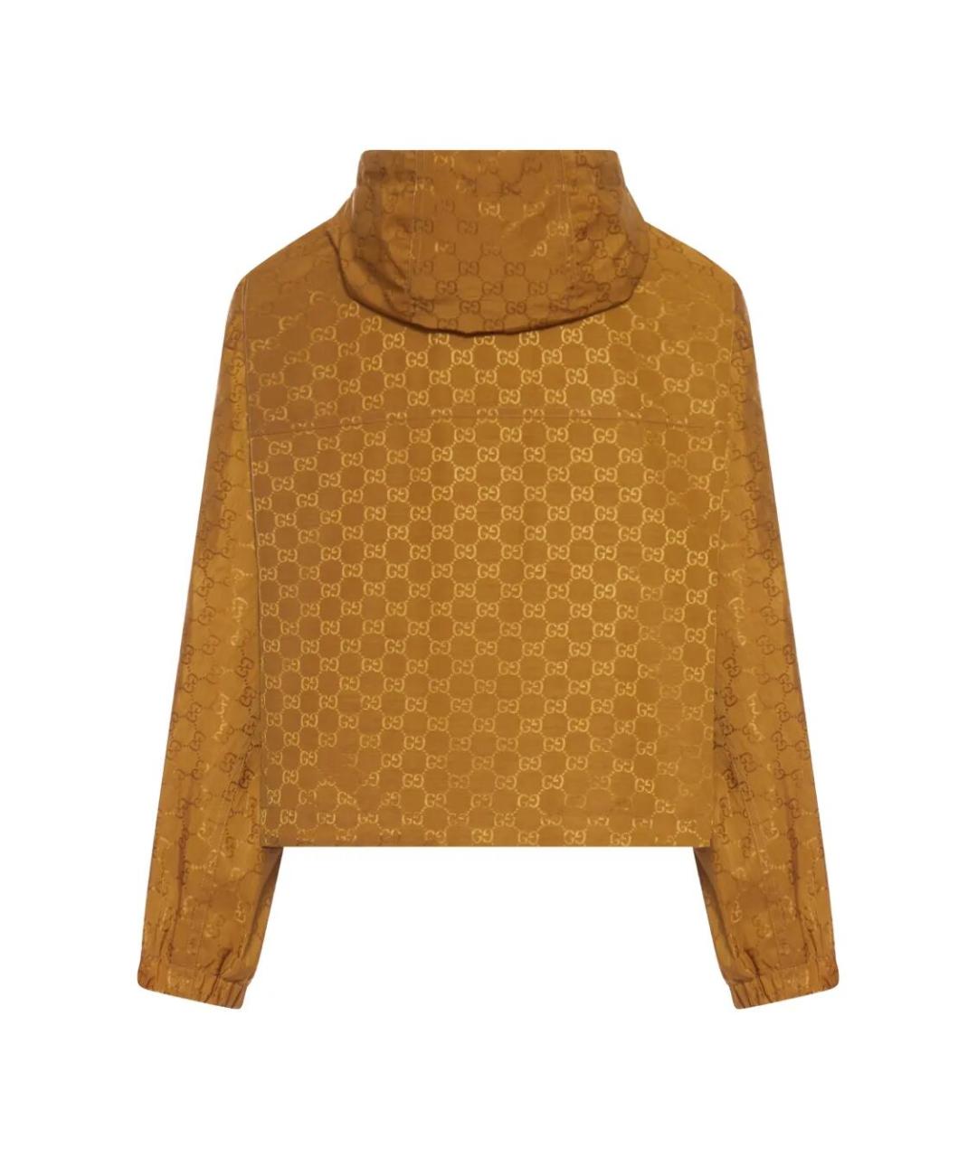 GUCCI Коричневая полиамидовая куртка, фото 2