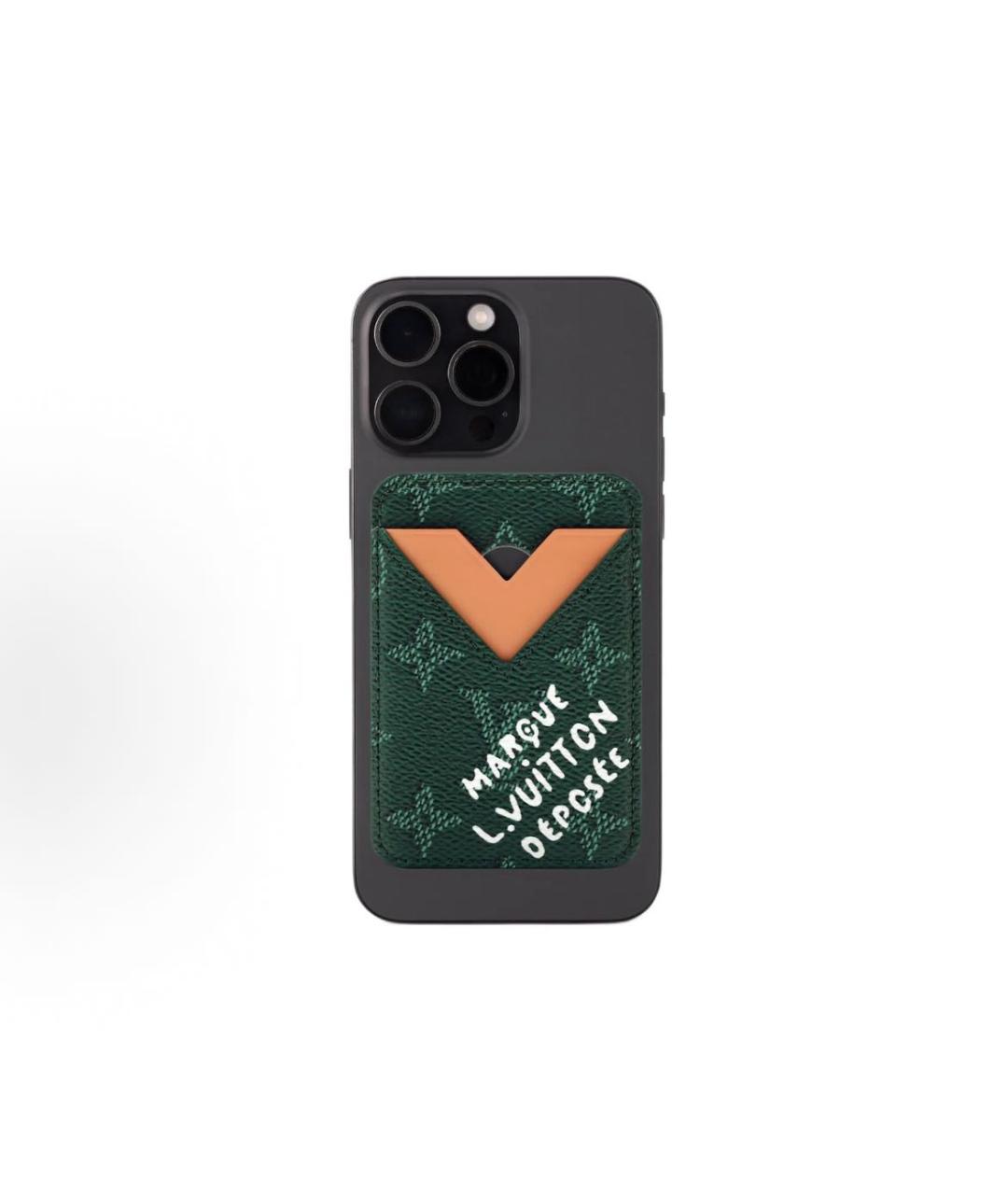 LOUIS VUITTON Зеленый кардхолдер, фото 4