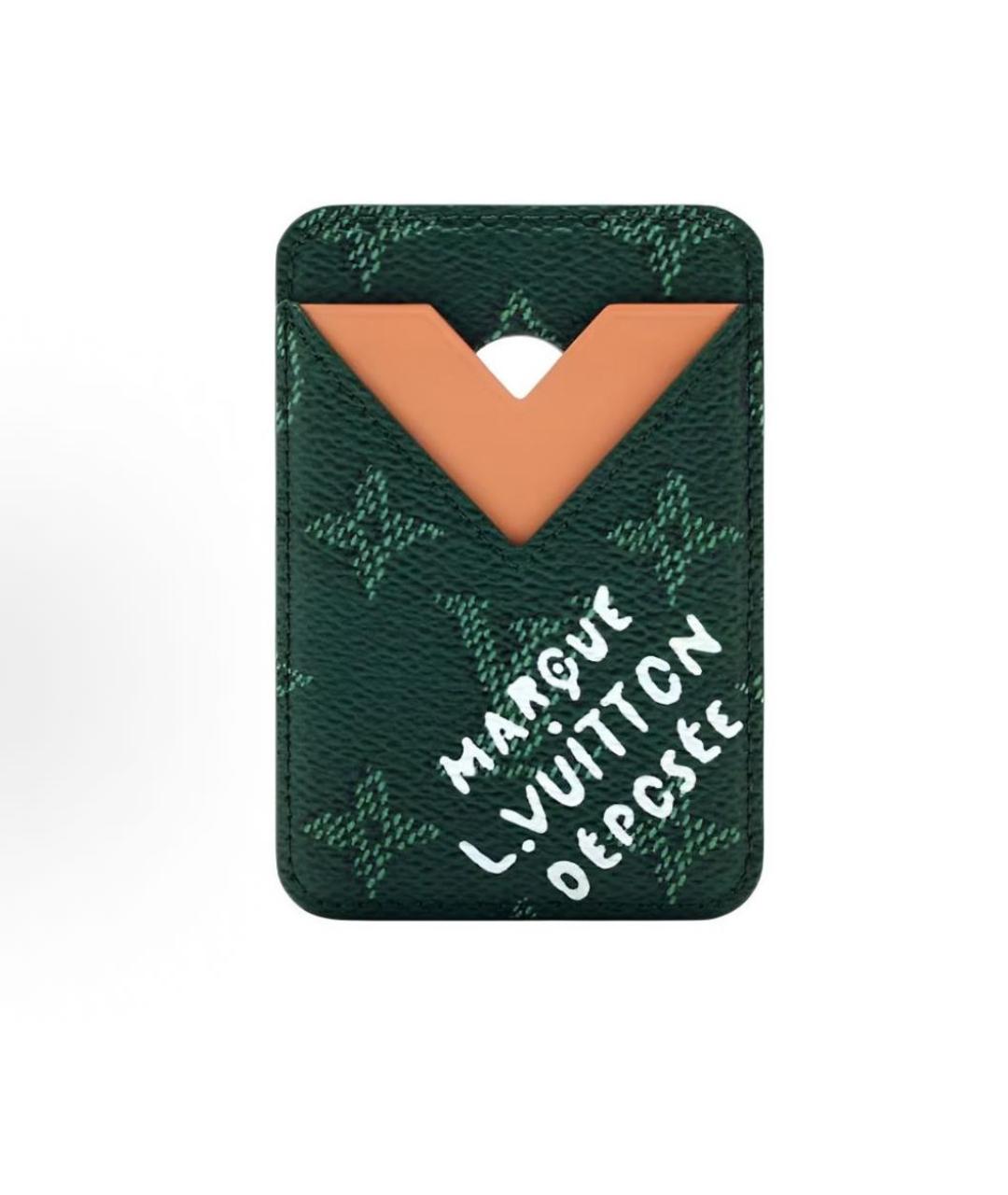 LOUIS VUITTON Зеленый кардхолдер, фото 5