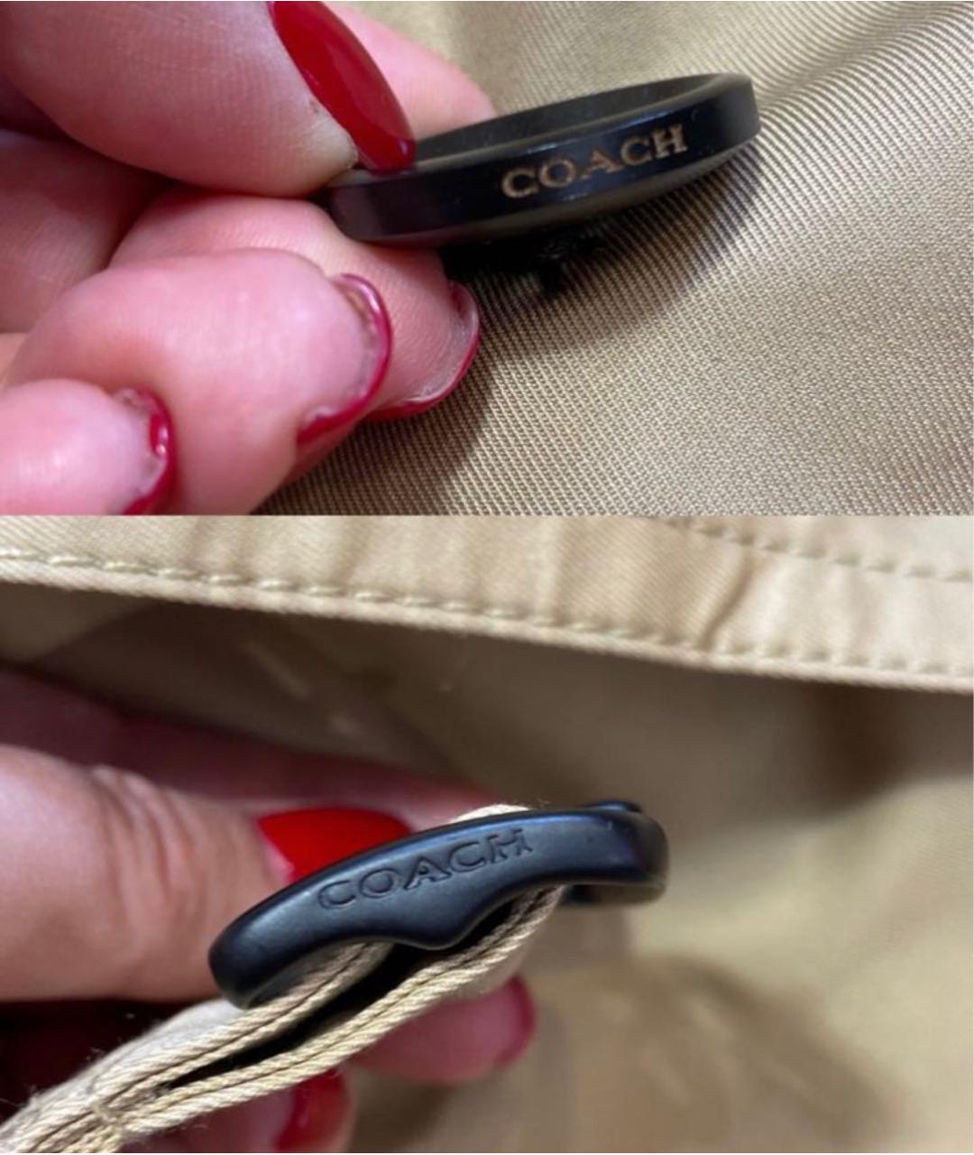 COACH Бежевый хлопковый тренч/плащ, фото 6