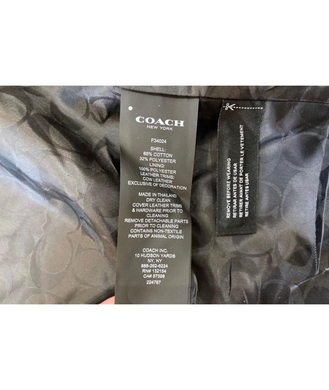 COACH Бежевый хлопковый тренч/плащ, фото 5