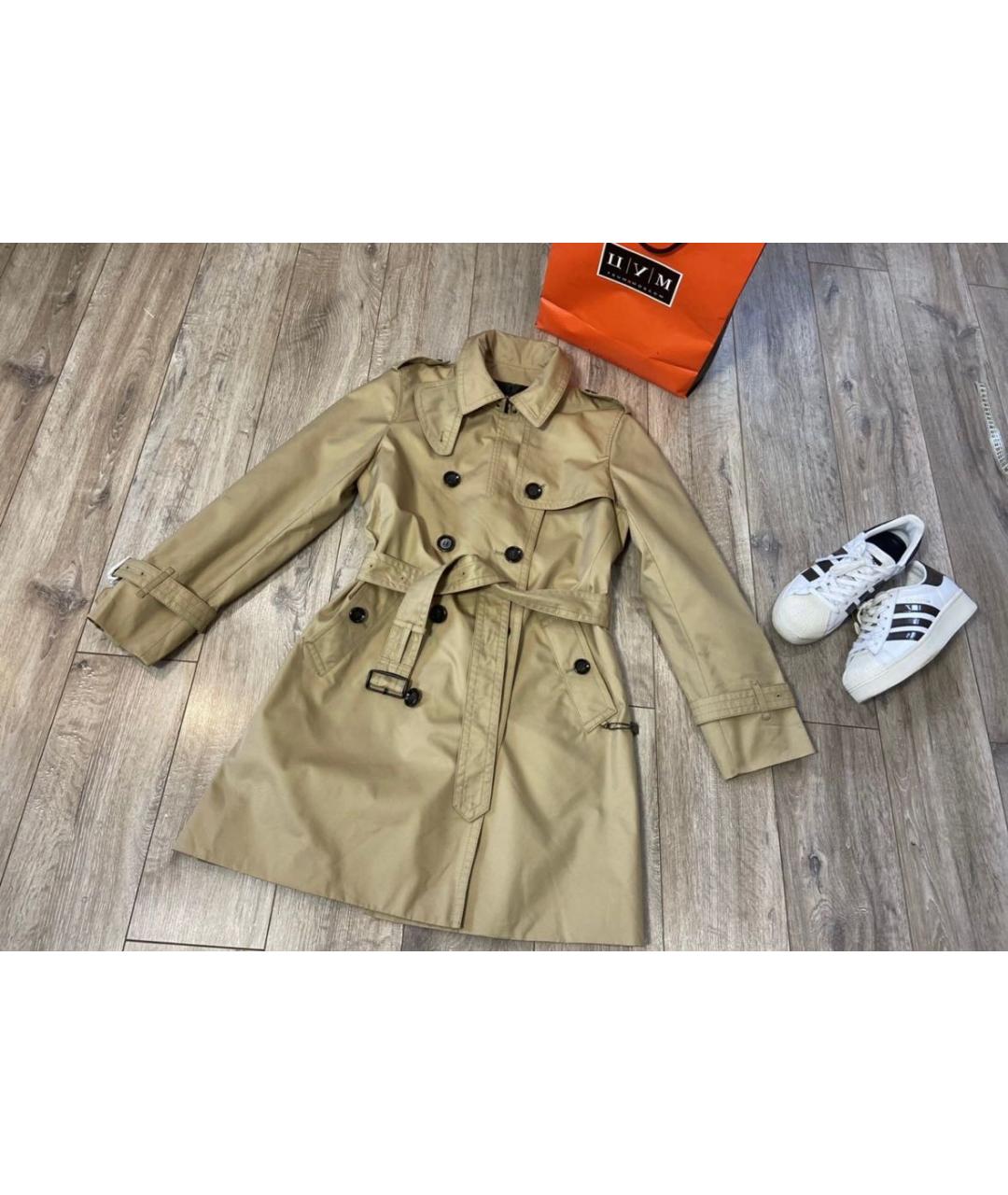 COACH Бежевый хлопковый тренч/плащ, фото 3