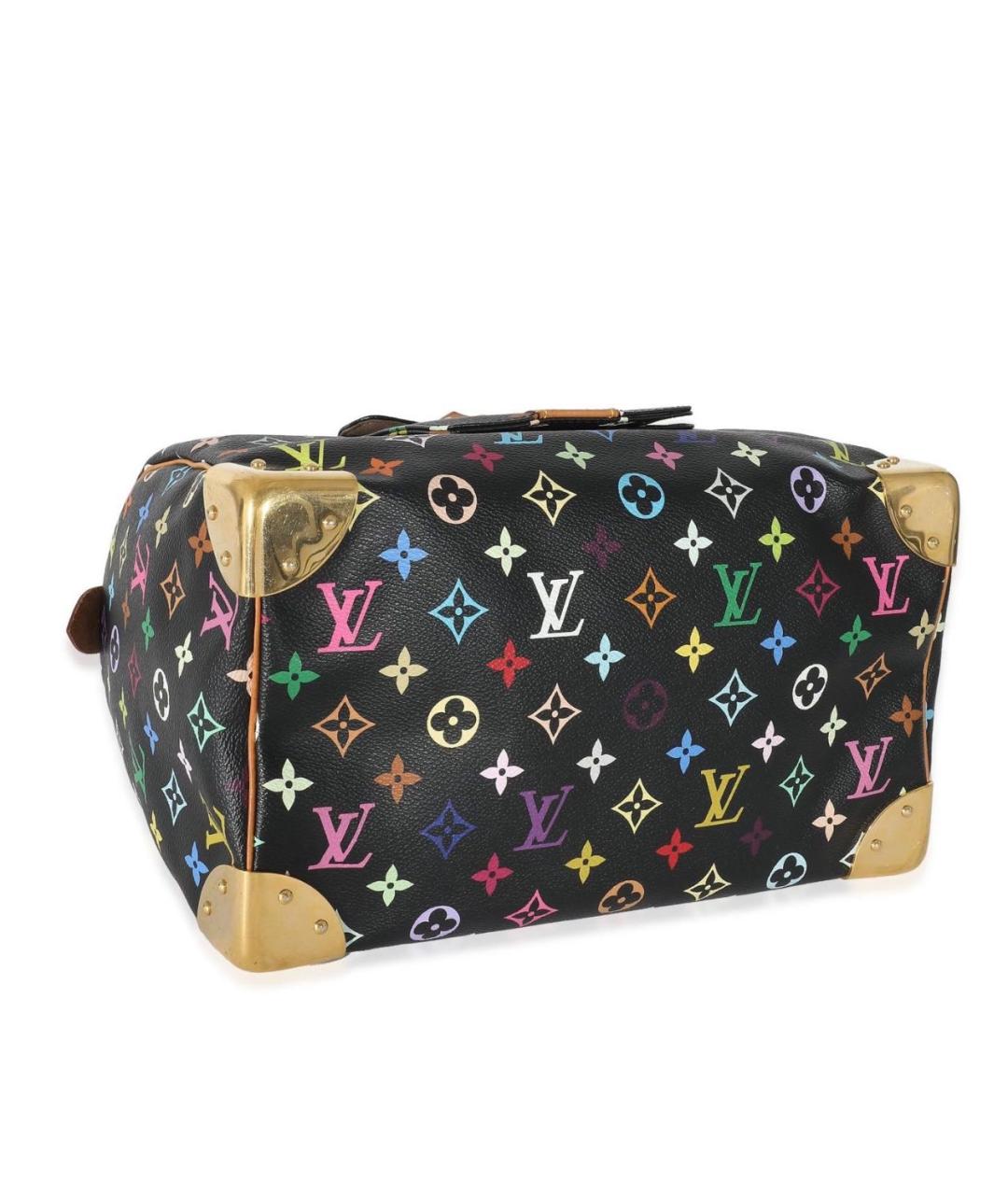 LOUIS VUITTON Черная кожаная сумка с короткими ручками, фото 6