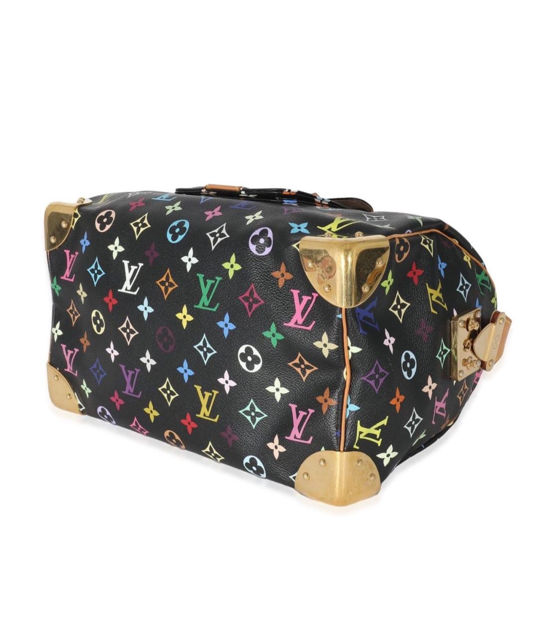 LOUIS VUITTON Черная кожаная сумка с короткими ручками, фото 5