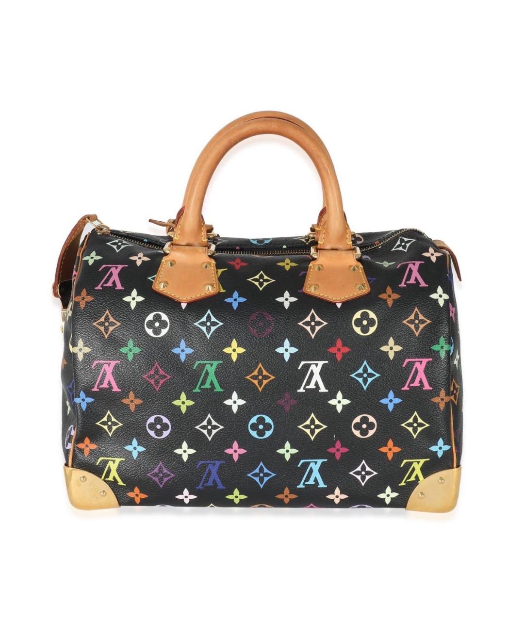 LOUIS VUITTON Черная кожаная сумка с короткими ручками, фото 4