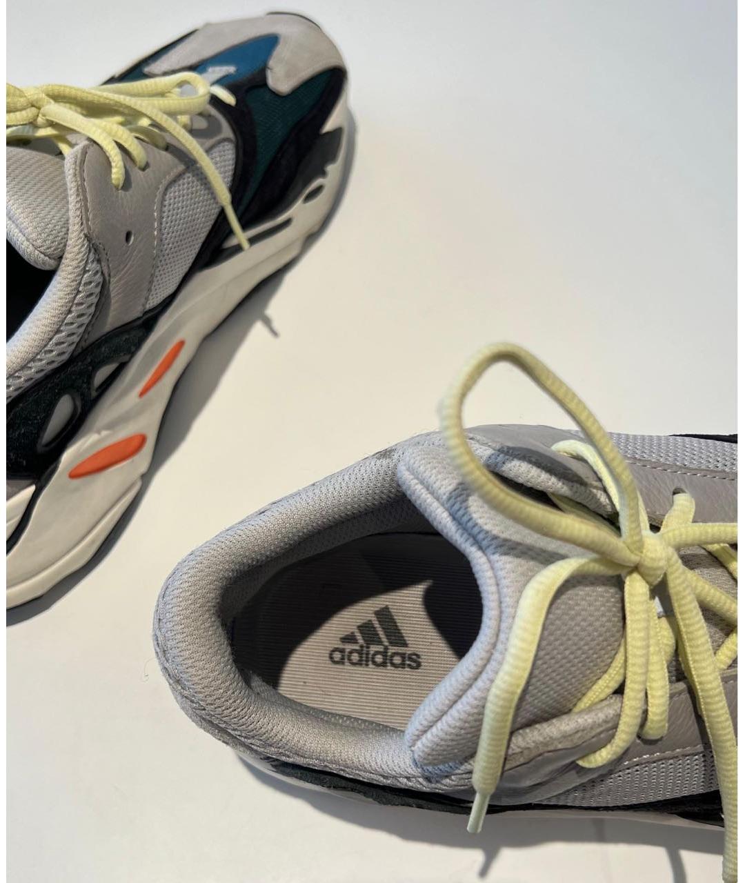 ADIDAS YEEZY Серые текстильные высокие кроссовки / кеды, фото 6