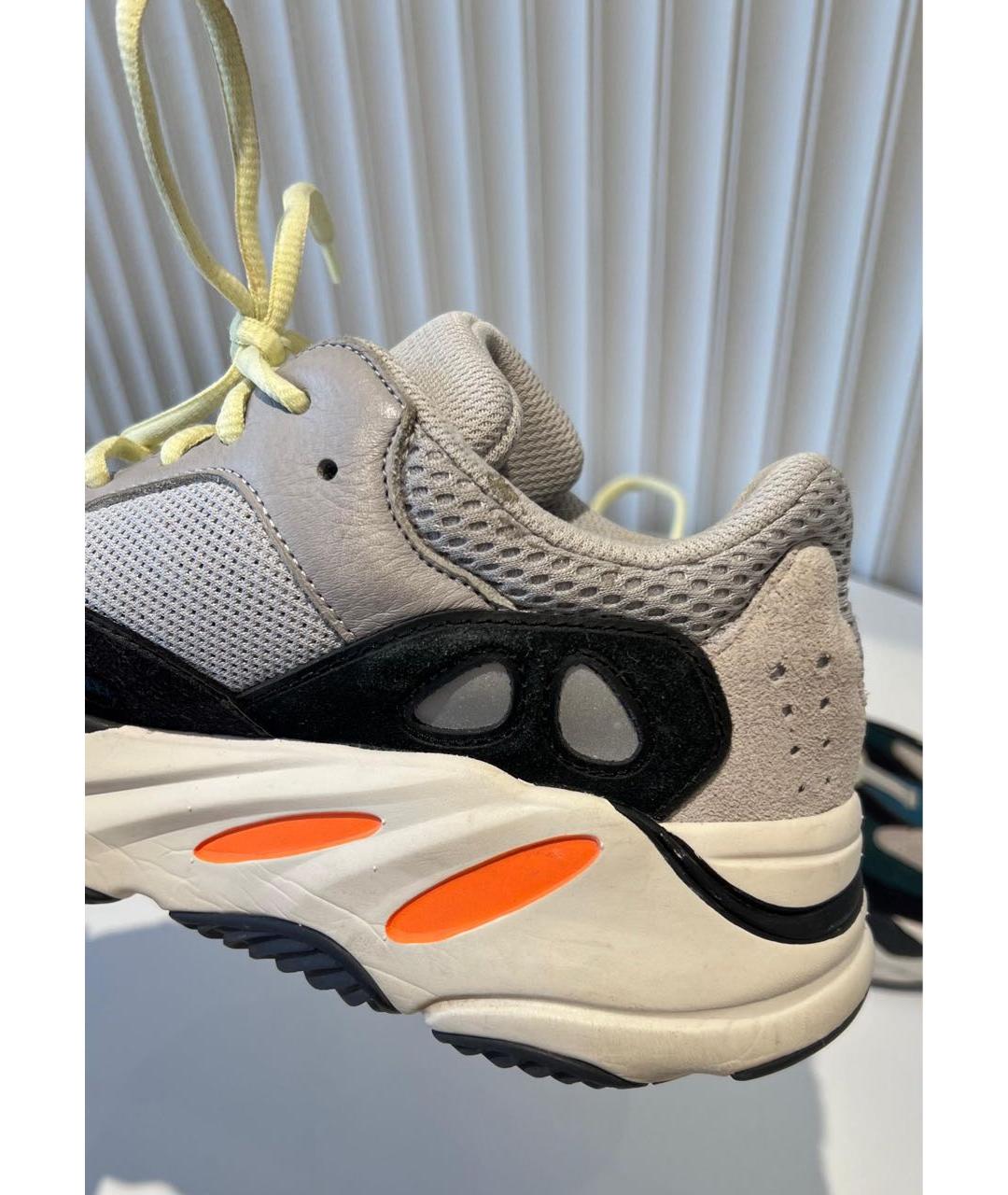 ADIDAS YEEZY Серые текстильные высокие кроссовки / кеды, фото 5