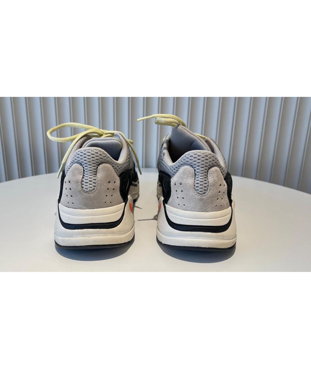 ADIDAS YEEZY Серые текстильные высокие кроссовки / кеды, фото 2