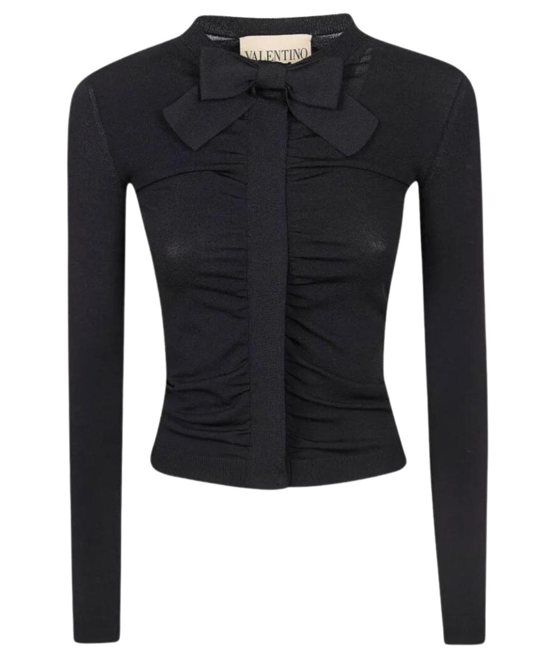 VALENTINO Черный вискозный кардиган, фото 1