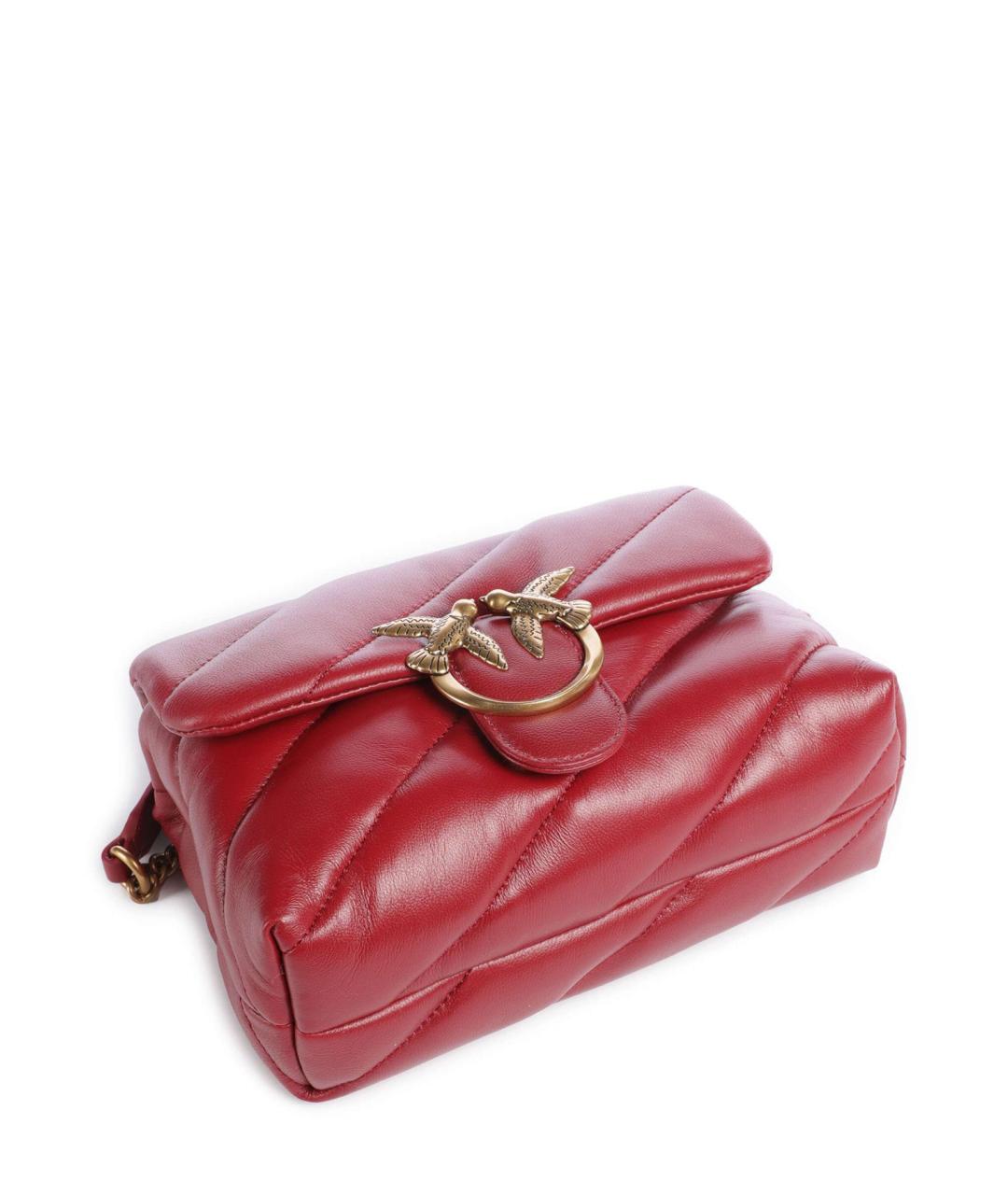 PINKO Красная кожаная сумка через плечо, фото 3