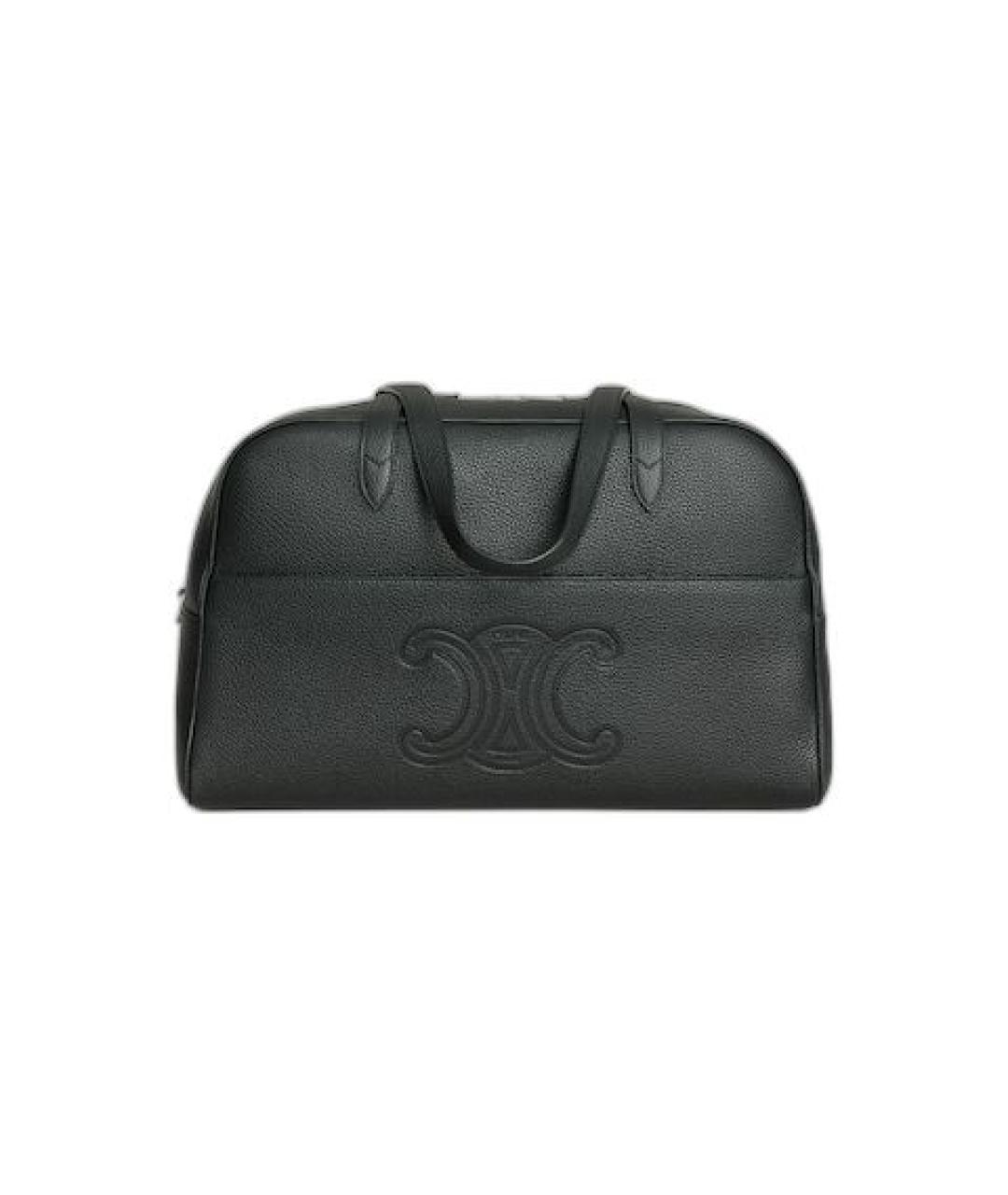 CELINE Зеленая кожаная сумка тоут, фото 2