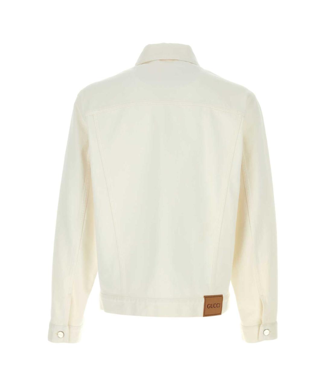 GUCCI Белая хлопковая куртка, фото 2