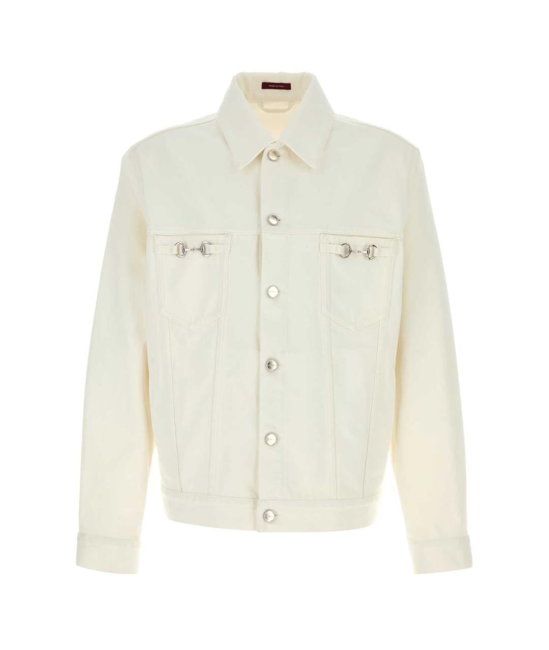 GUCCI Белая хлопковая куртка, фото 1