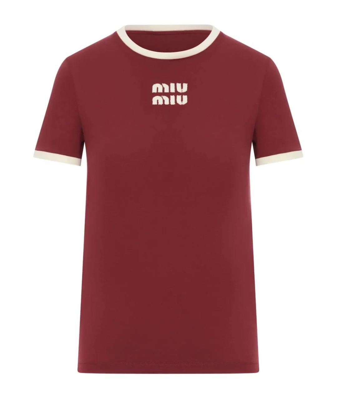 MIU MIU Хлопковая футболка, фото 1