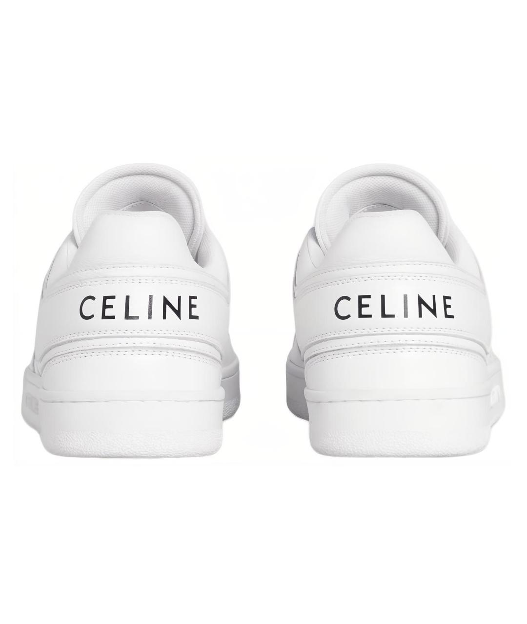 CELINE Белые кожаные кеды, фото 3